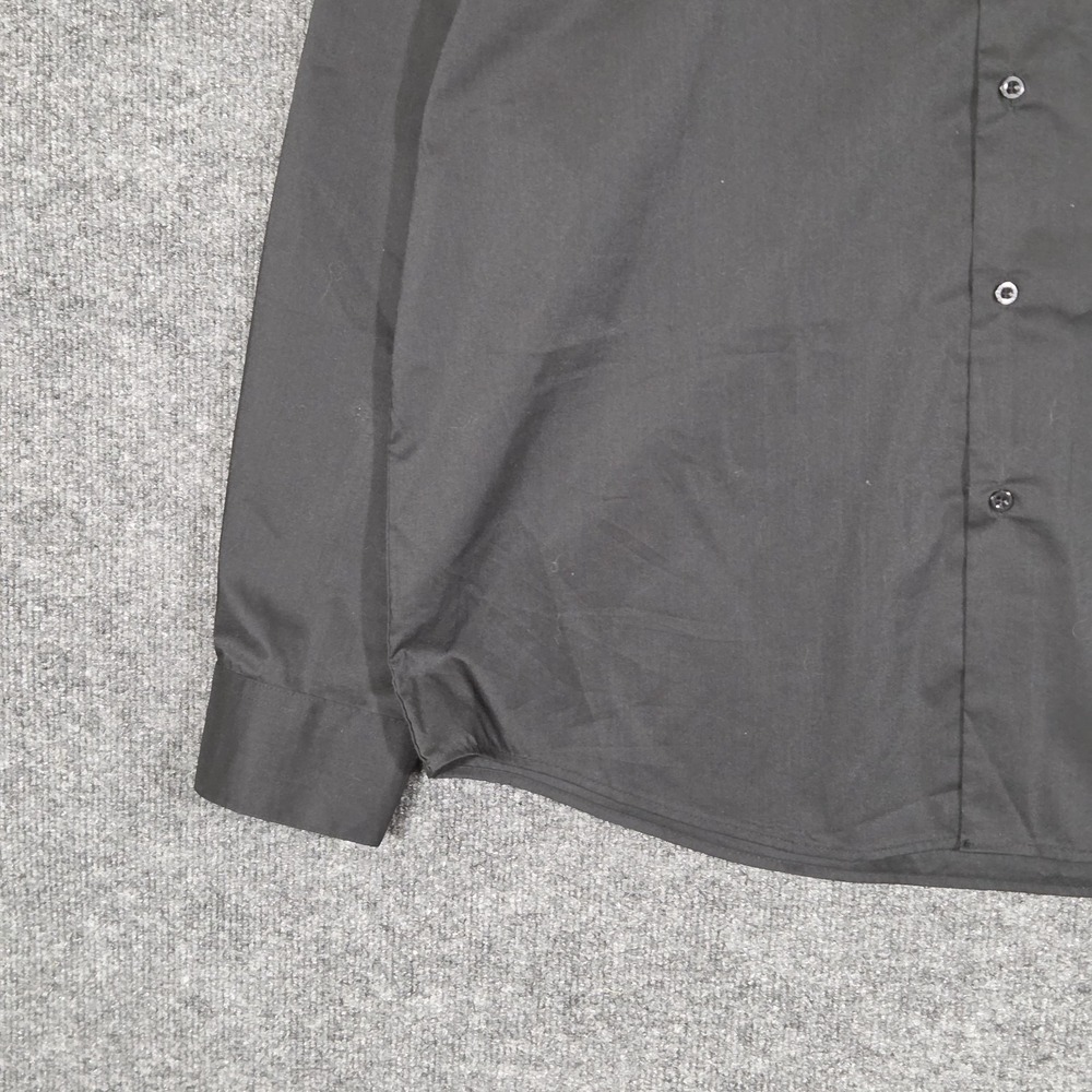 Lucky Brand Men XL Black Slim Fit Stretch Dress Shirt 17-17.5 34/35 Button Up - Picture 7 of 8